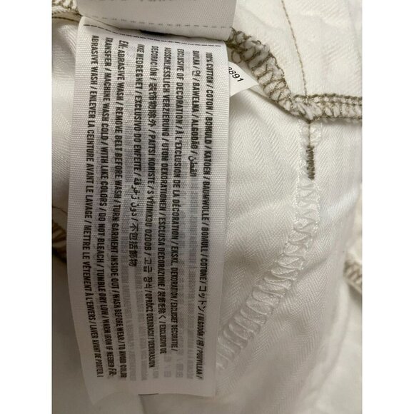 Abercrombie & Fitch Button Fly High Waist Shorts Belted White Size 27/4 - Picture 4 of 6